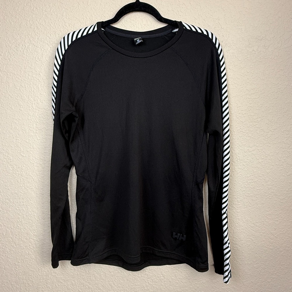 Helly Hansen HH Lifa Long Sleeve Crew Baselayer Top Men's Medium Black